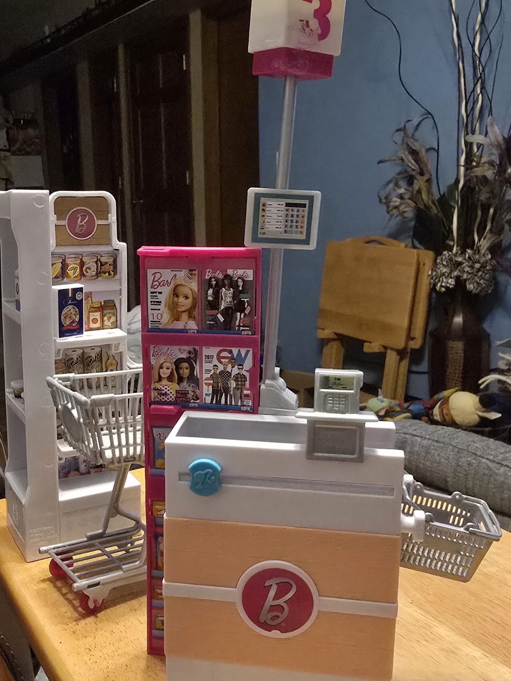 2017 Barbie Grocery Store Checkout Shopping Cart Register Food PLUS 2016 Oven